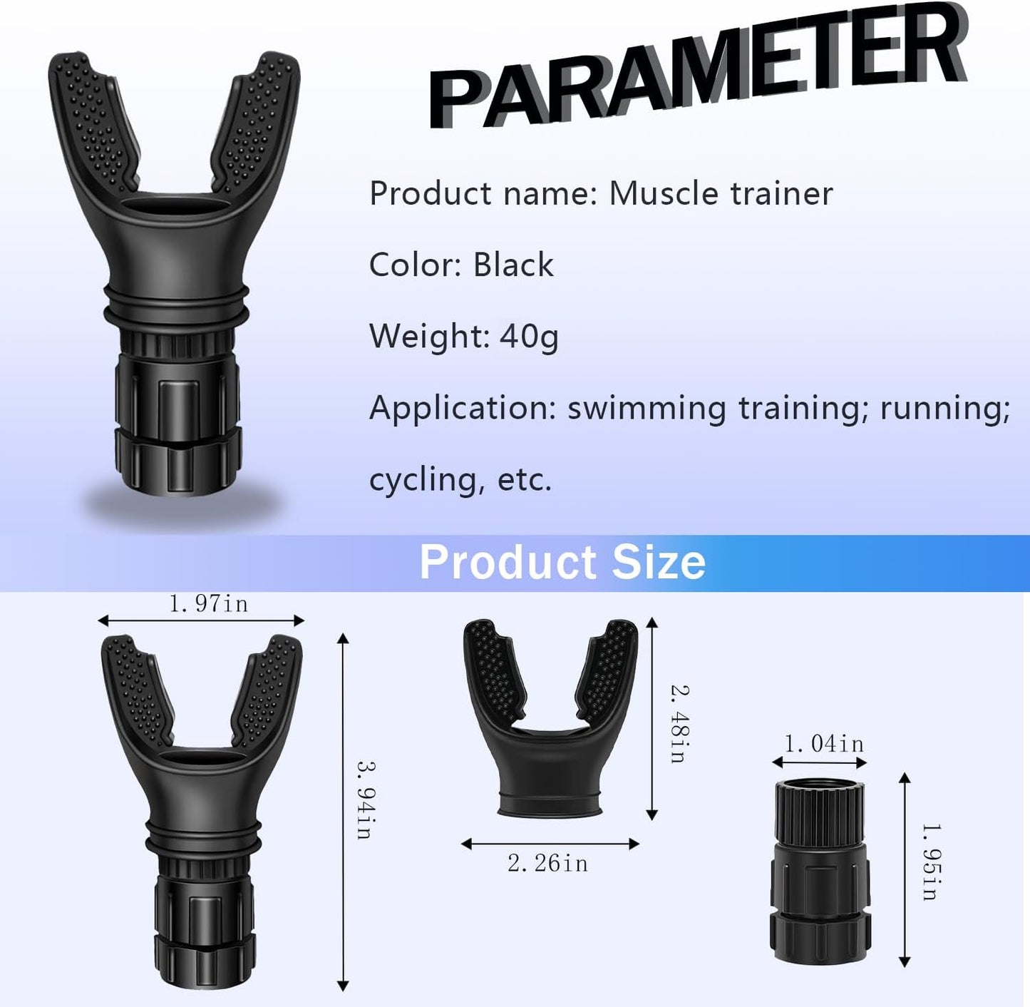 Portable Breathing Exercise Device for Lungs, Breathing Trainer with Resistance Adjustable