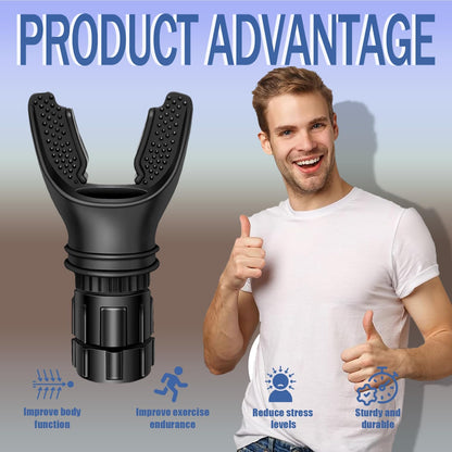 Portable Breathing Exercise Device for Lungs, Breathing Trainer with Resistance Adjustable